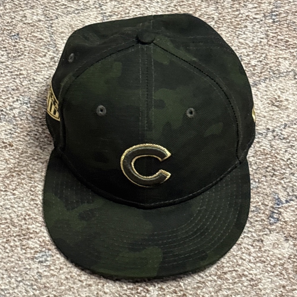 Official MLB 2019 Chicago Cubs Memorial Day New Era 59FIFTY Fitted Hat 6 3/4
